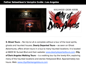Father Sebastiaan Vampire Guide to L.A. City of Dark Angels Tours Kimberly Christine
