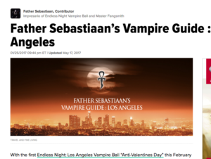 Father Sebaastian Vampire Guide to L.A. City of Dark Angels Tours